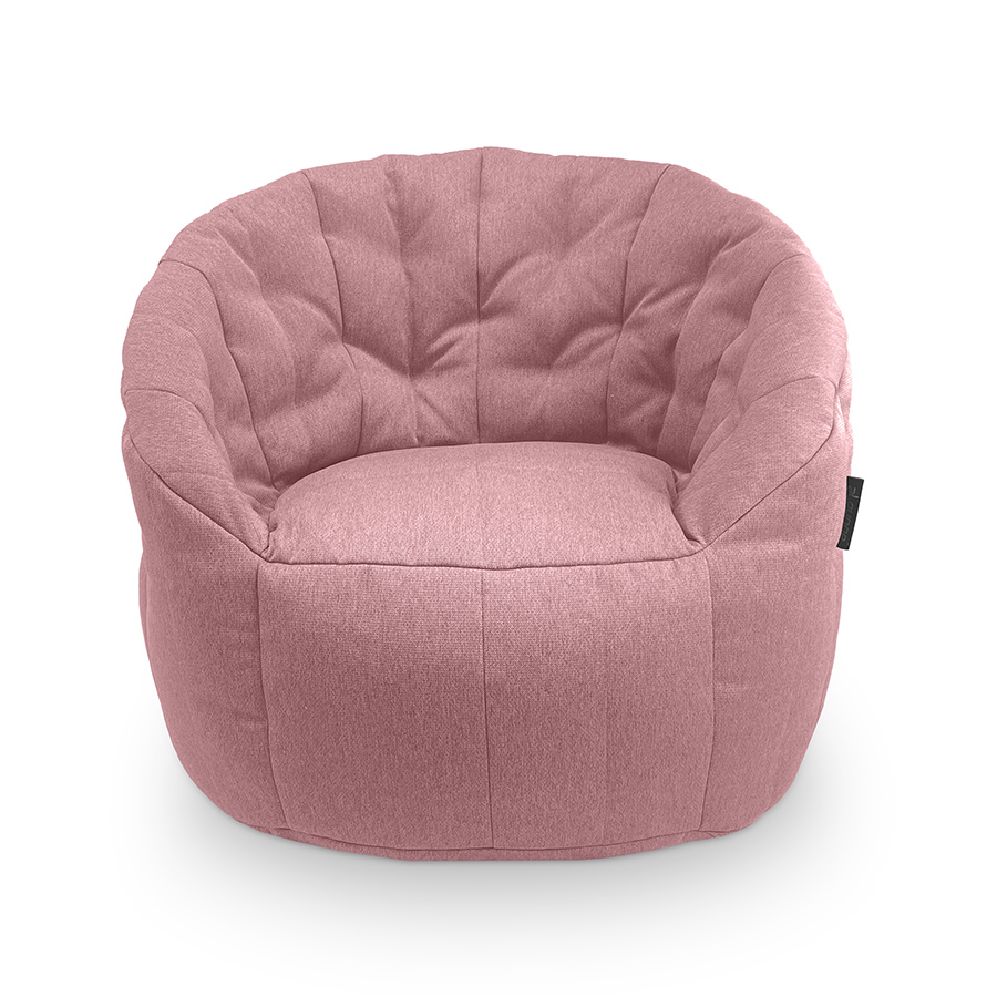 розовое полукруглое бескаркасное кресло Butterfly Sofa жаккардовое для гостиной, домашнего кинотеатра и офиса