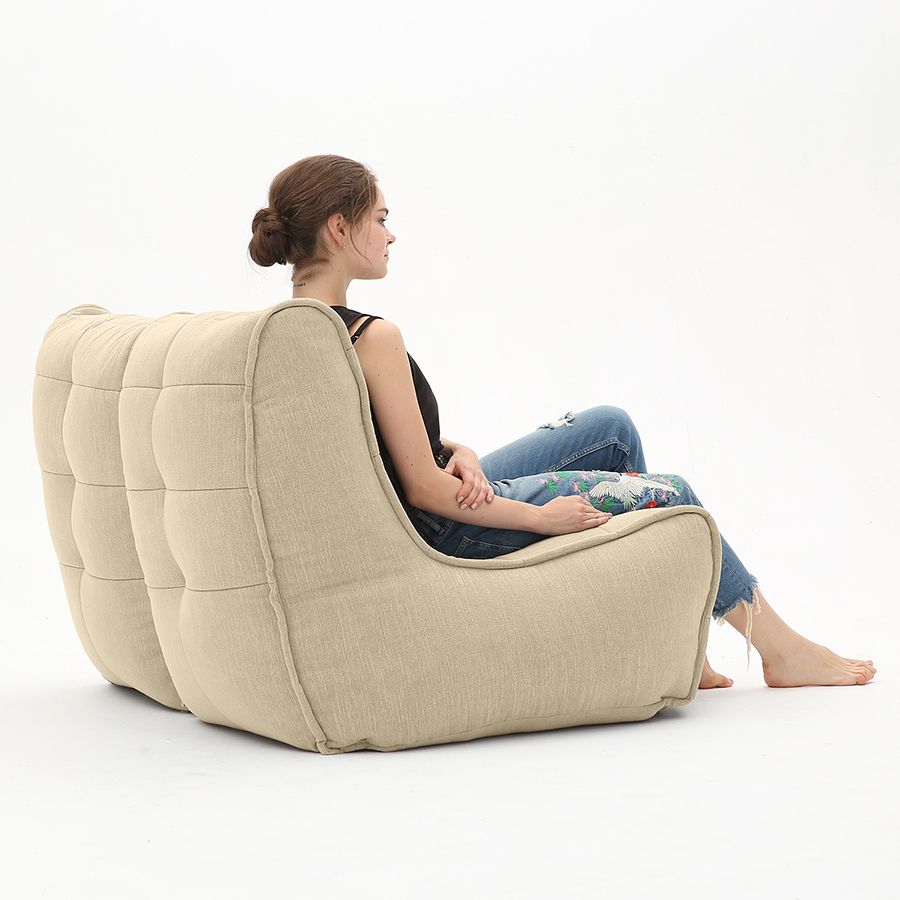натуральное двойной модульный диван Twin Couch шенилловое для гостиной и переговорной — фото в интерьере