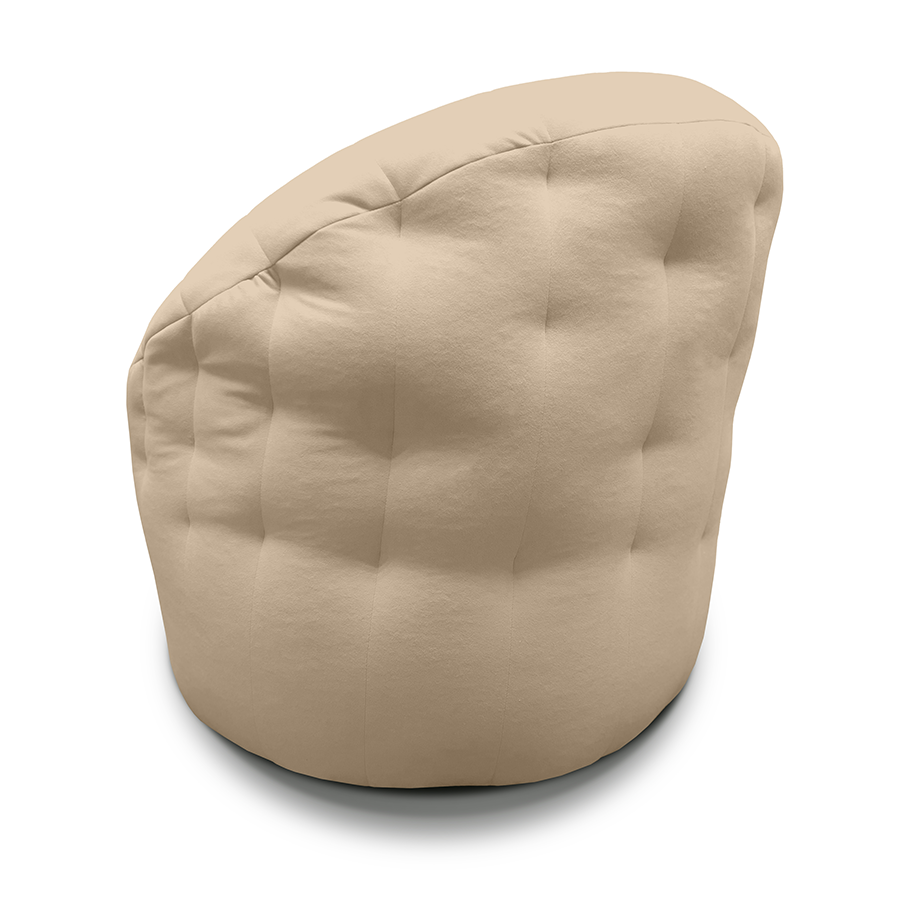 Купить лёгкое бескаркасное кресло Butterfly Light Sofa - Eco Weave (бежевый Велюр)