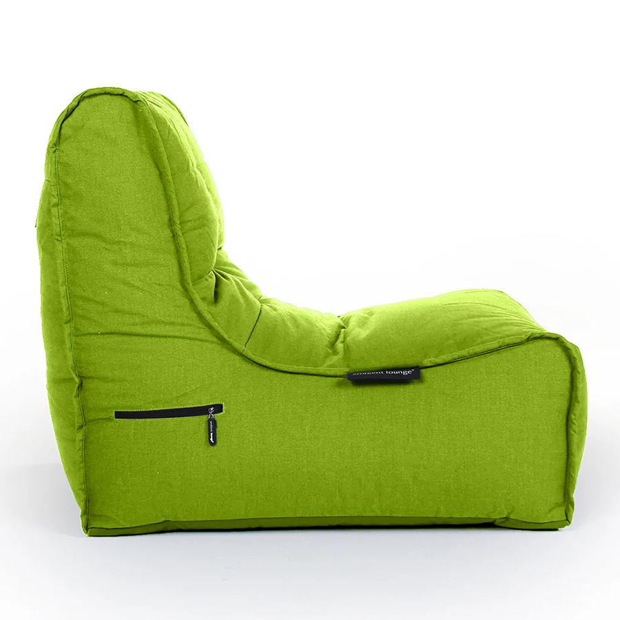 лаймово-зелёное уличный бескаркасный диван Evolution Sofa уличное (Oxford) для террасы, сада и веранды — фото в интерьере