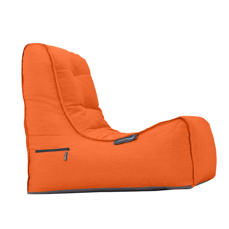 терракотово-оранжевое уличный бескаркасный диван Evolution Sofa уличное (Oxford) для террасы, сада и веранды
