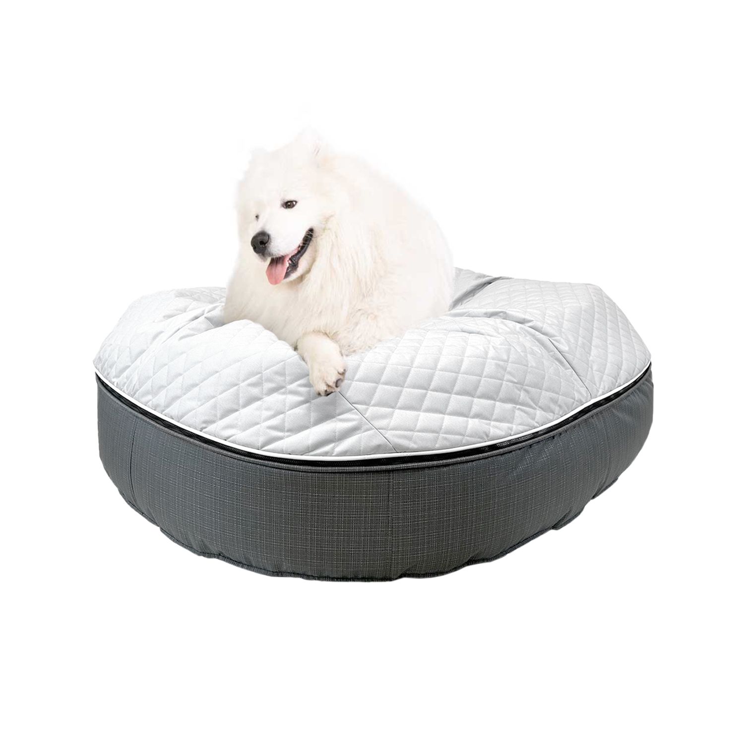 Лежак для собак Pet Lounge Large  - Dark Line Grey Quilt