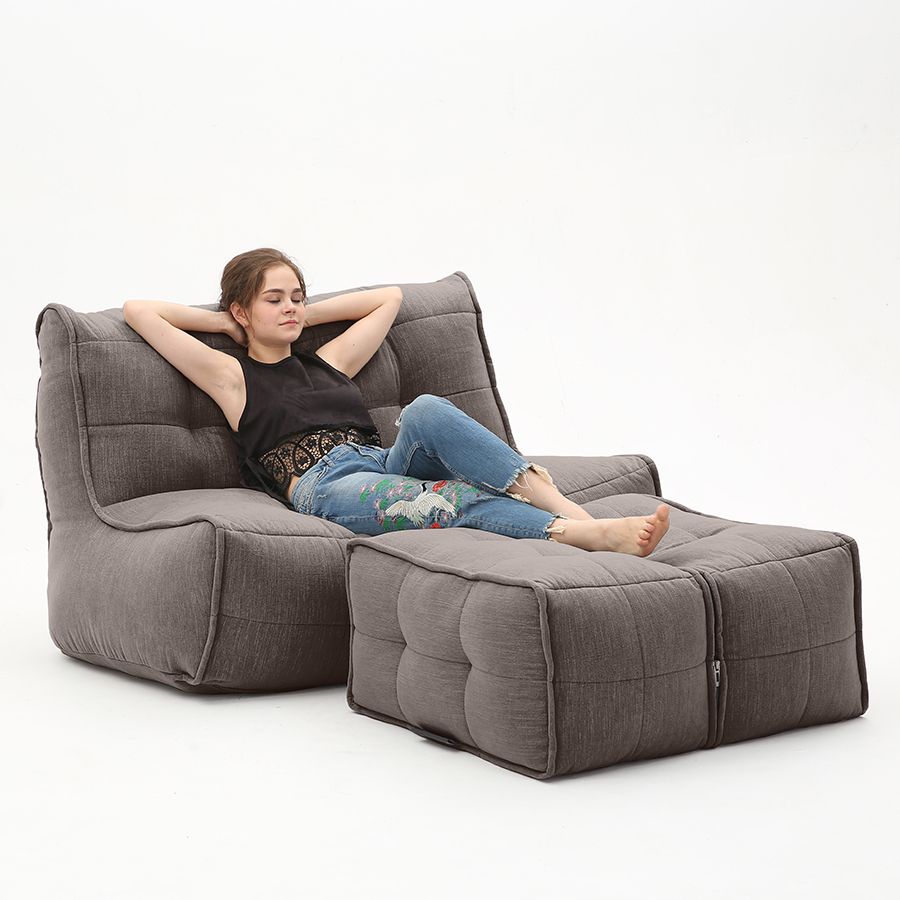 шоколадное просторный модульный диван Twin Couch Deluxe шенилловое для гостиной и лаунж-зоны — фото в интерьере