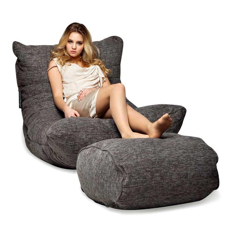 тёмно-серое акустическое кресло-мешок Acoustic Lounge из Sofa Weave для офиса, переговорной и студии