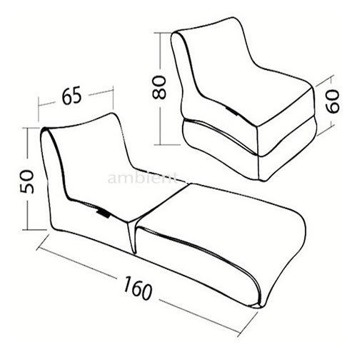 красное кресло-трансформер Conversion Lounger уличное (Oxford) для сада, террасы и использования дома