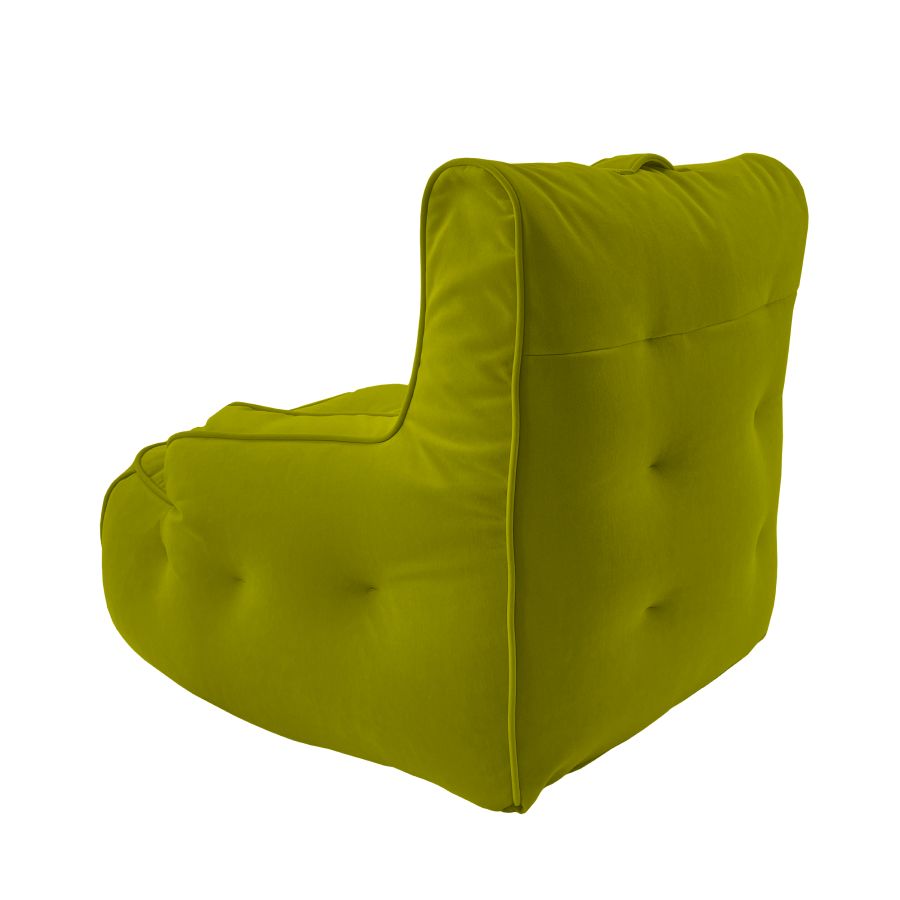 зелёное уличное лаунж-кресло Tranquility Armchair велюровое — дизайн и качество