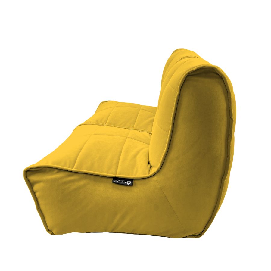жёлтое двойной модульный диван Twin Couch велюровое — дизайн и качество