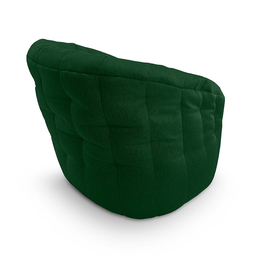 зелёное полукруглое бескаркасное кресло Butterfly Sofa жаккардовое для гостиной, домашнего кинотеатра и офиса