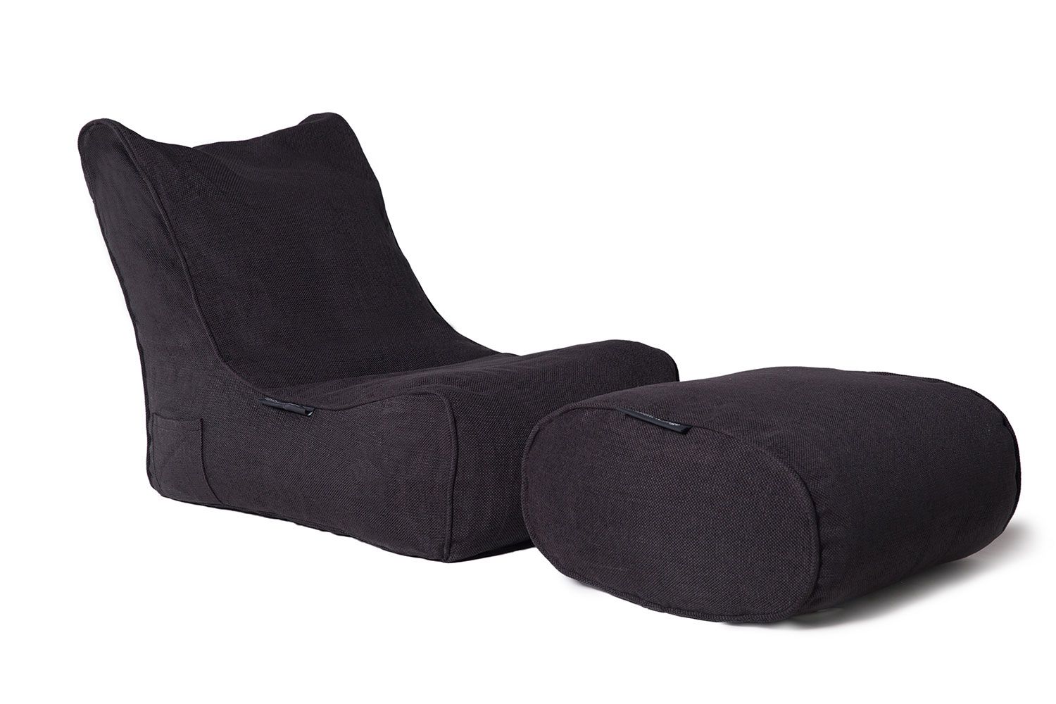 чёрное-графитовое уличный бескаркасный диван Evolution Sofa из Sofa Weave для террасы, сада и веранды