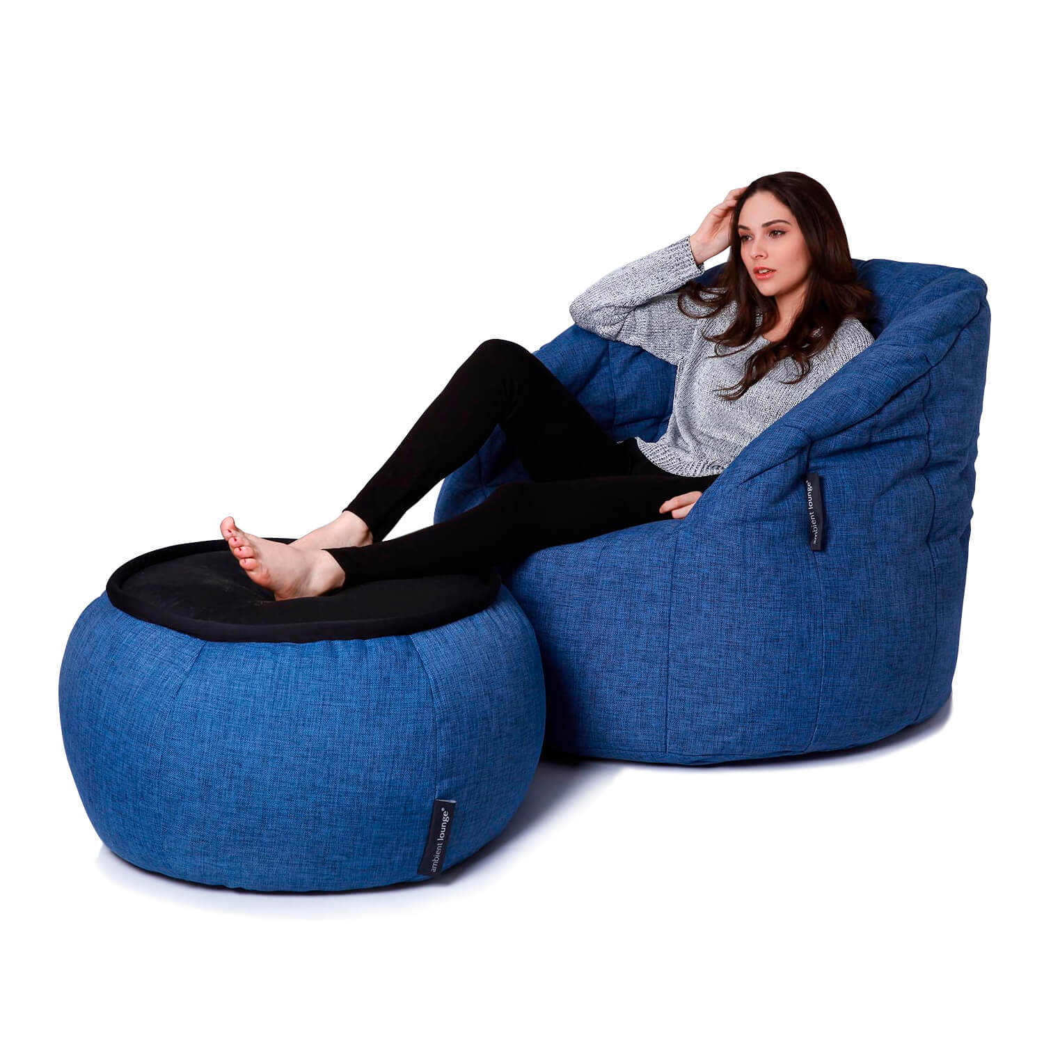 синее комплект лаунж-мебели Cove Package из Sofa Weave для гостиной и зон отдыха