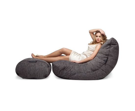 тёмно-серое акустическое кресло-мешок Acoustic Lounge из Sofa Weave для офиса, переговорной и студии