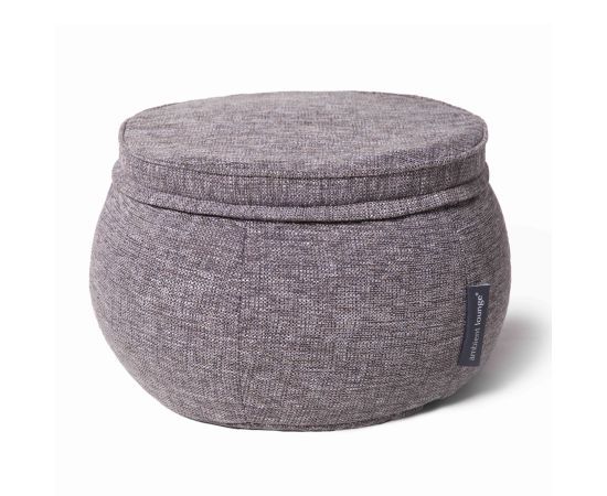 тёмно-серое пуф с подлокотниками Wing Ottoman из Sofa Weave для гостиной и лаунж-зоны