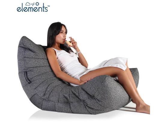 тёмно-серое акустический бескаркасный диван Acoustic Sofa уличное (Oxford) для домашнего кинотеатра, офиса и студии
