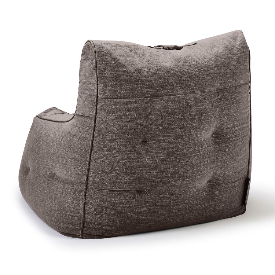 шоколадное уличное лаунж-кресло Tranquility Armchair шенилловое для террасы, сада и веранды — вид сбоку
