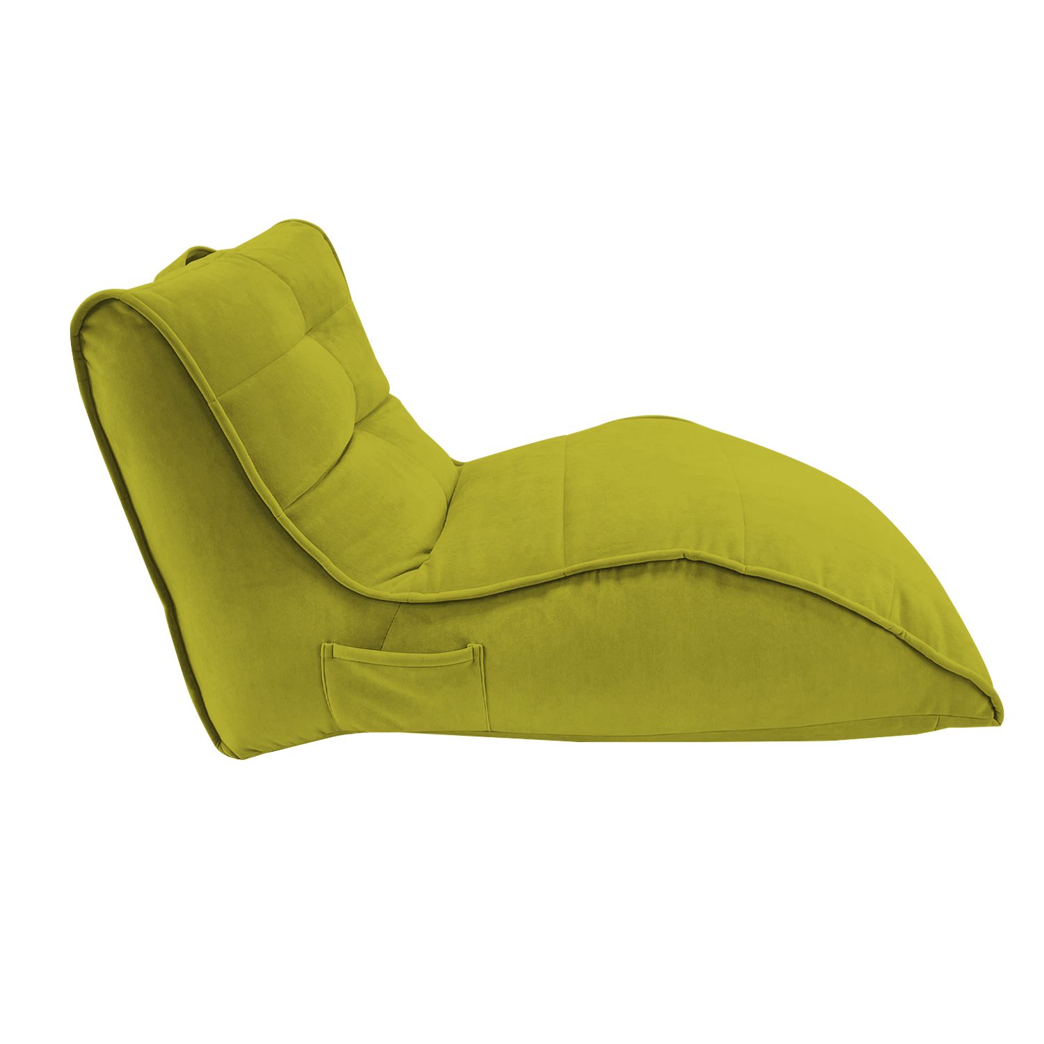 зелёное бескаркасный лаунж-диван Avatar Sofa велюровое для гостиной, кабинета и лаунж-зоны — крупный план