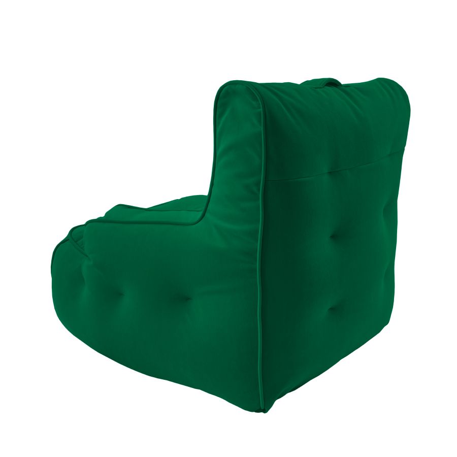 зелёное уличное лаунж-кресло Tranquility Armchair велюровое — дизайн и качество