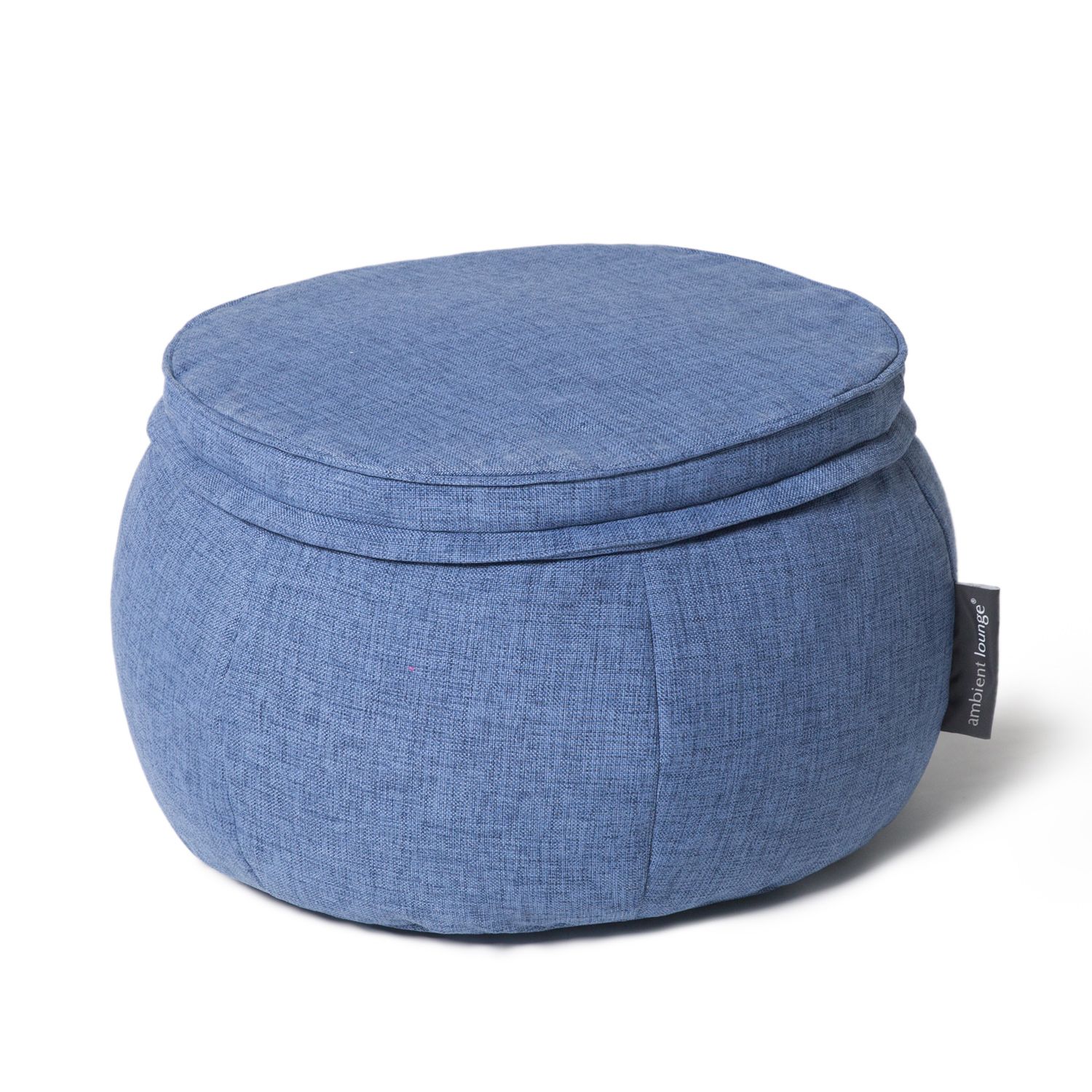синее пуф с подлокотниками Wing Ottoman из Sofa Weave для гостиной и лаунж-зоны