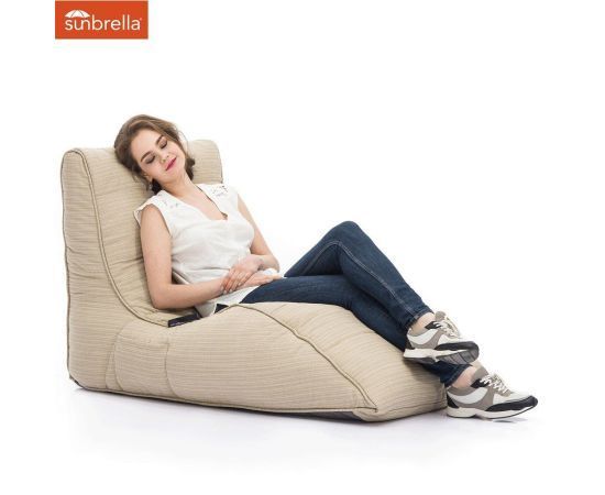 серо-бежевое бескаркасный лаунж-диван Avatar Sofa уличное из олефина для гостиной, кабинета и лаунж-зоны