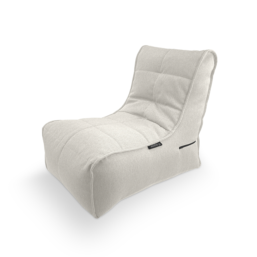 светло-серое уличный бескаркасный диван Evolution Sofa жаккардовое для террасы, сада и веранды