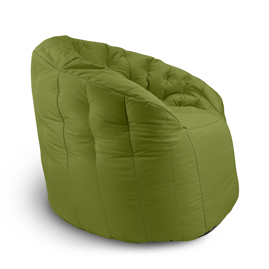зелёное полукруглое бескаркасное кресло Butterfly Sofa уличное (Oxford) для гостиной, домашнего кинотеатра и офиса