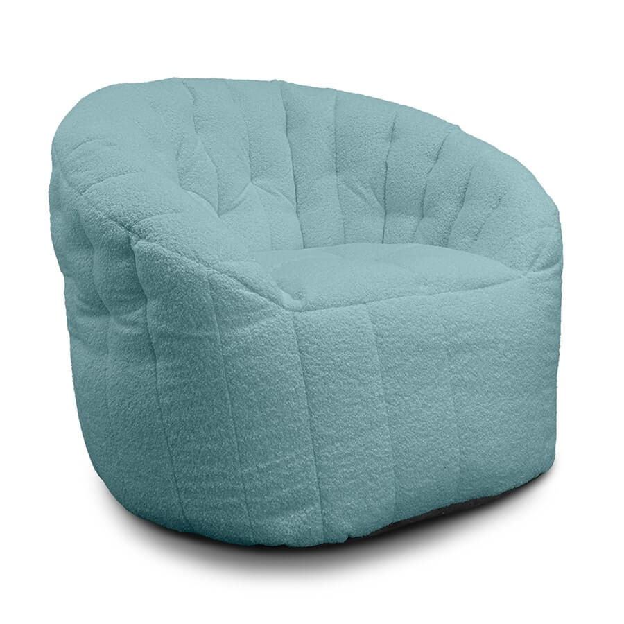 мятное полукруглое бескаркасное кресло Butterfly Sofa из искусственного меха для гостиной, домашнего кинотеатра и офиса