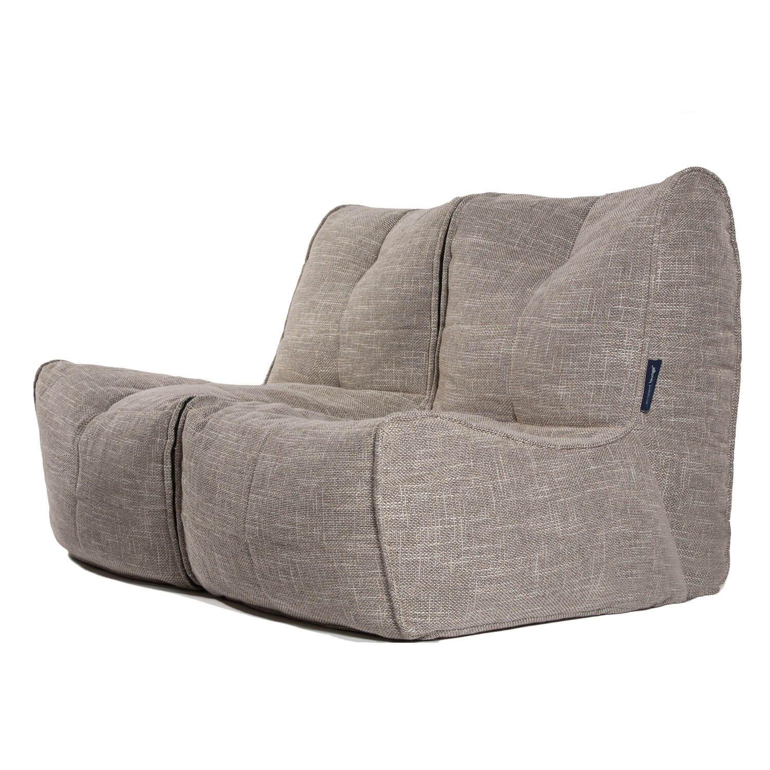 натуральное двойной модульный диван Twin Couch из Sofa Weave для гостиной и переговорной — вид сбоку