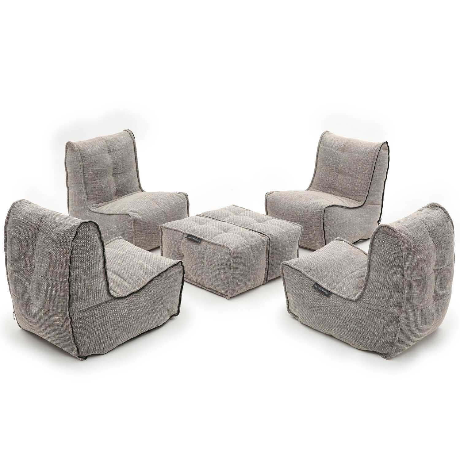 натуральное четырёхместный модульный диван Mod4 Quad Couch из Sofa Weave в интерьере гостиная