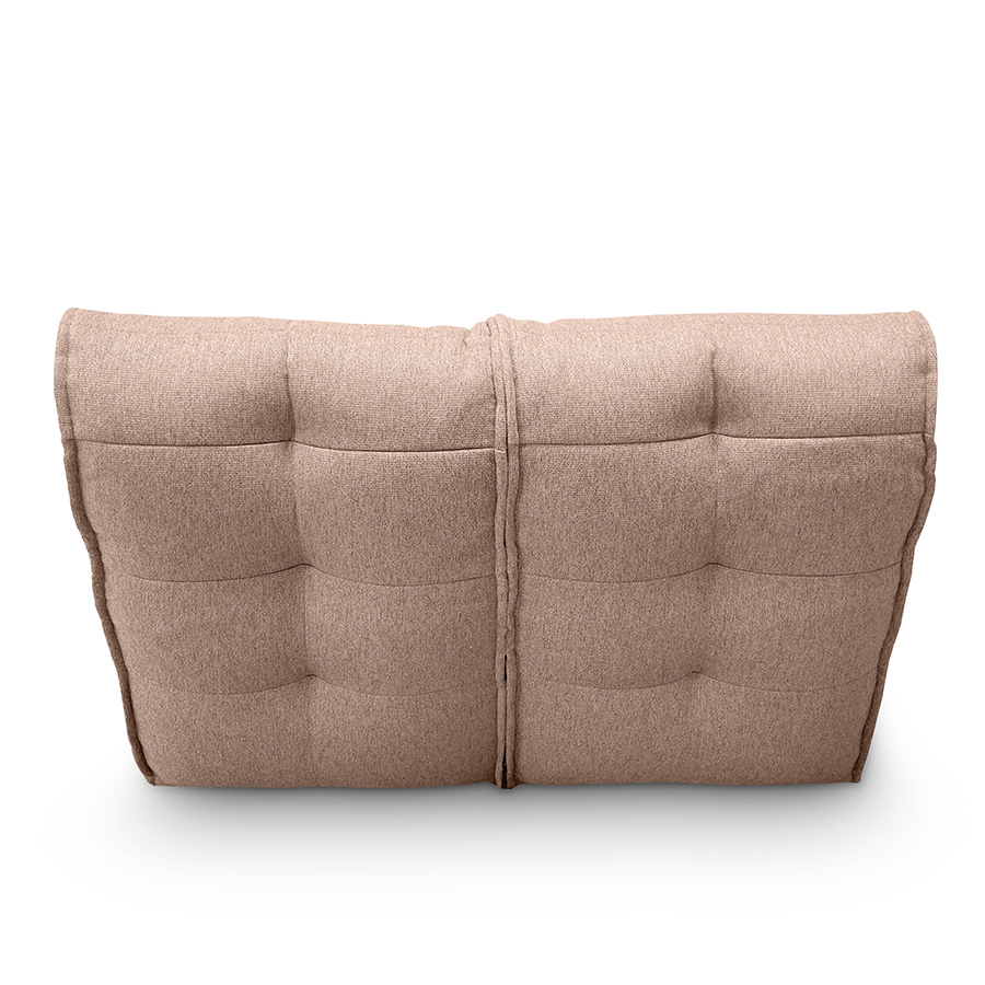 пудровое двойной модульный диван Twin Couch жаккардовое для гостиной и переговорной — вид сбоку