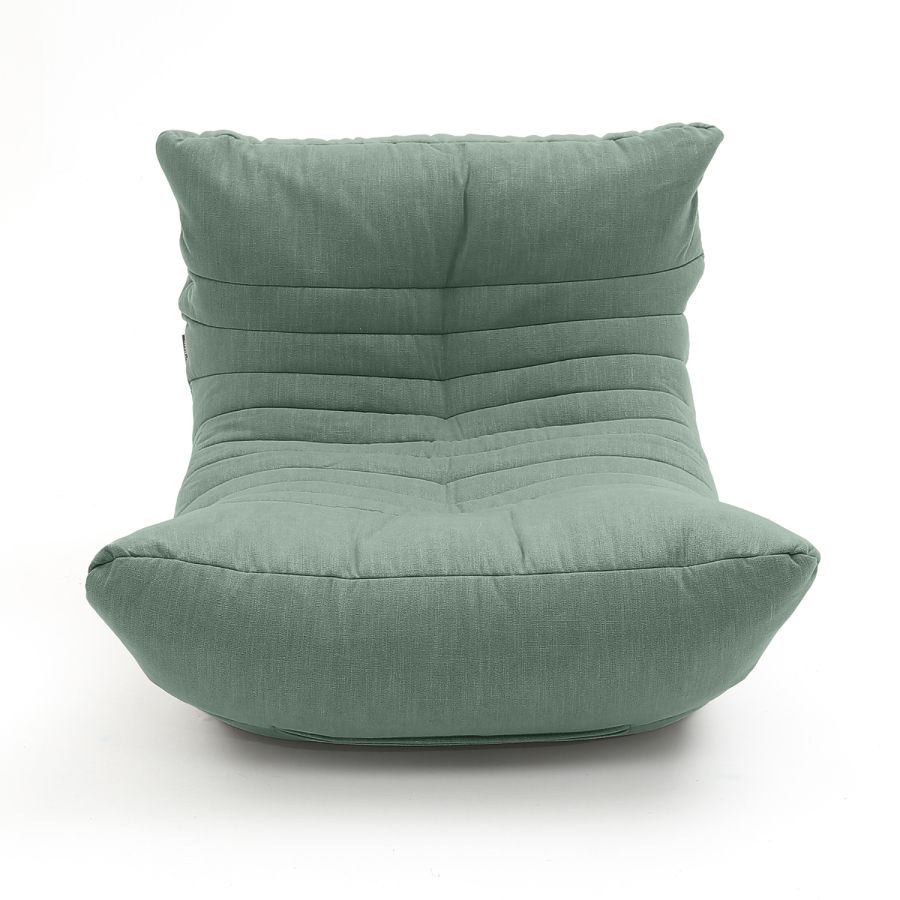 мятное акустический бескаркасный диван Acoustic Sofa шенилловое для домашнего кинотеатра, офиса и студии — фото в интерьере