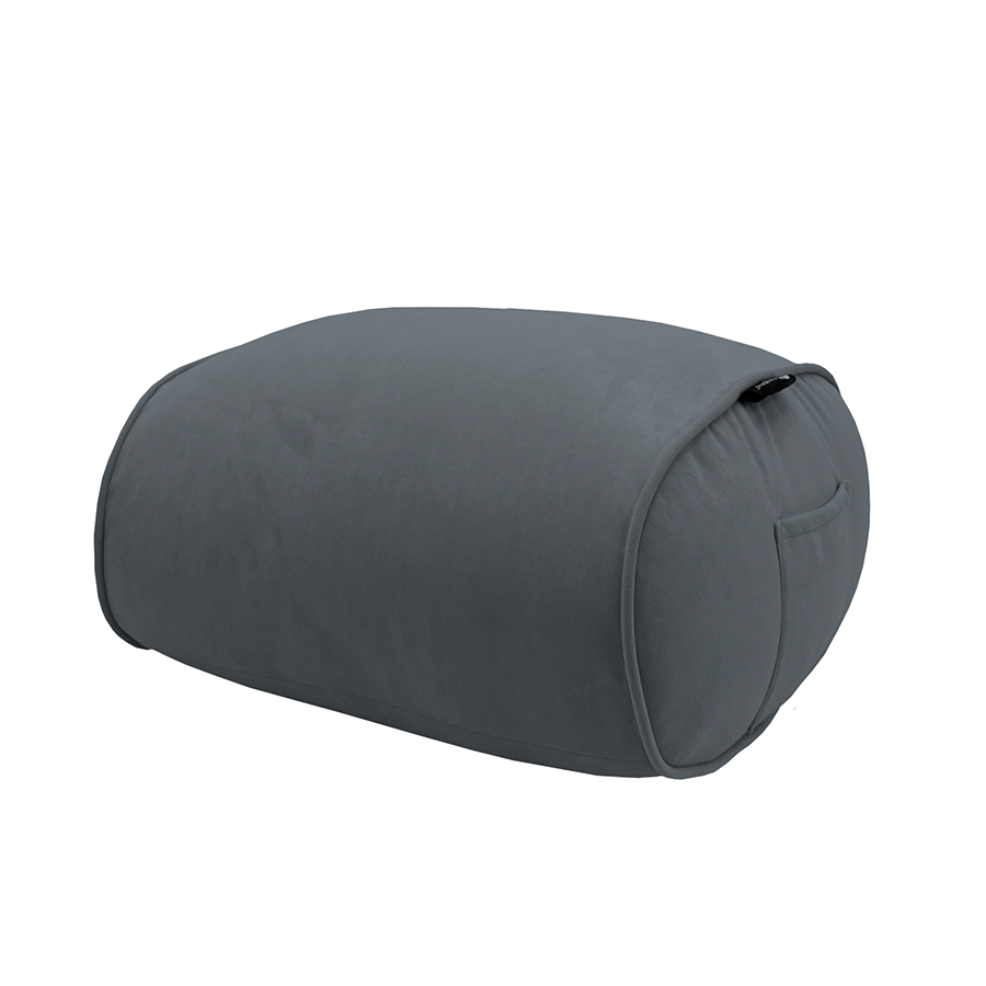 тёмно-серое просторное бескаркасное кресло Butterfly Sofa Deluxe велюровое для гостиной, переговорной и лаунж-зоны