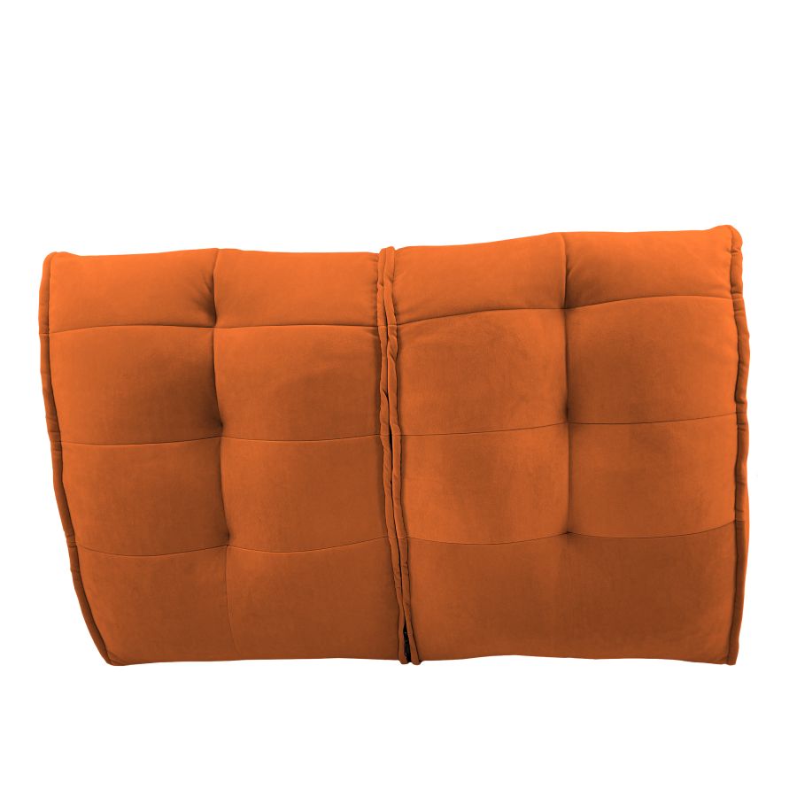 терракотовое двойной модульный диван Twin Couch велюровое в интерьере гостиная