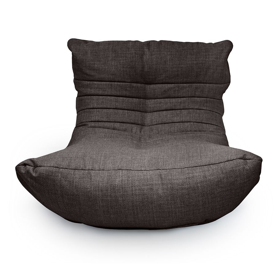 чёрное-графитовое акустический бескаркасный диван Acoustic Sofa из рогожки для домашнего кинотеатра, офиса и студии
