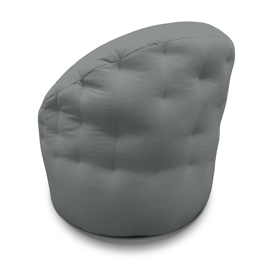 Купить лёгкое бескаркасное кресло Butterfly Light Sofa - Keystone Grey (серый Велюр)