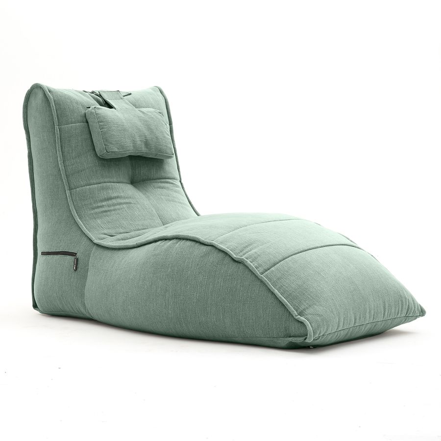 мятное бескаркасный лаунж-диван Avatar Sofa шенилловое для гостиной, кабинета и лаунж-зоны — фото в интерьере