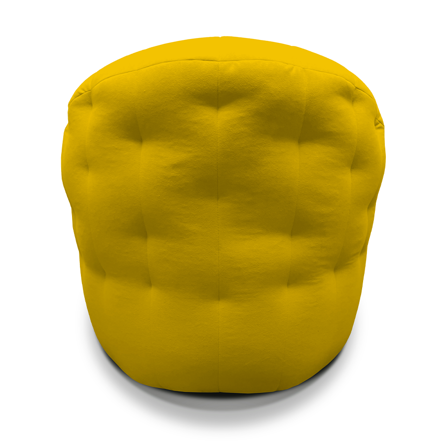 Купить лёгкое бескаркасное кресло Butterfly Light Sofa - Yellow Shine (желтый Велюр)