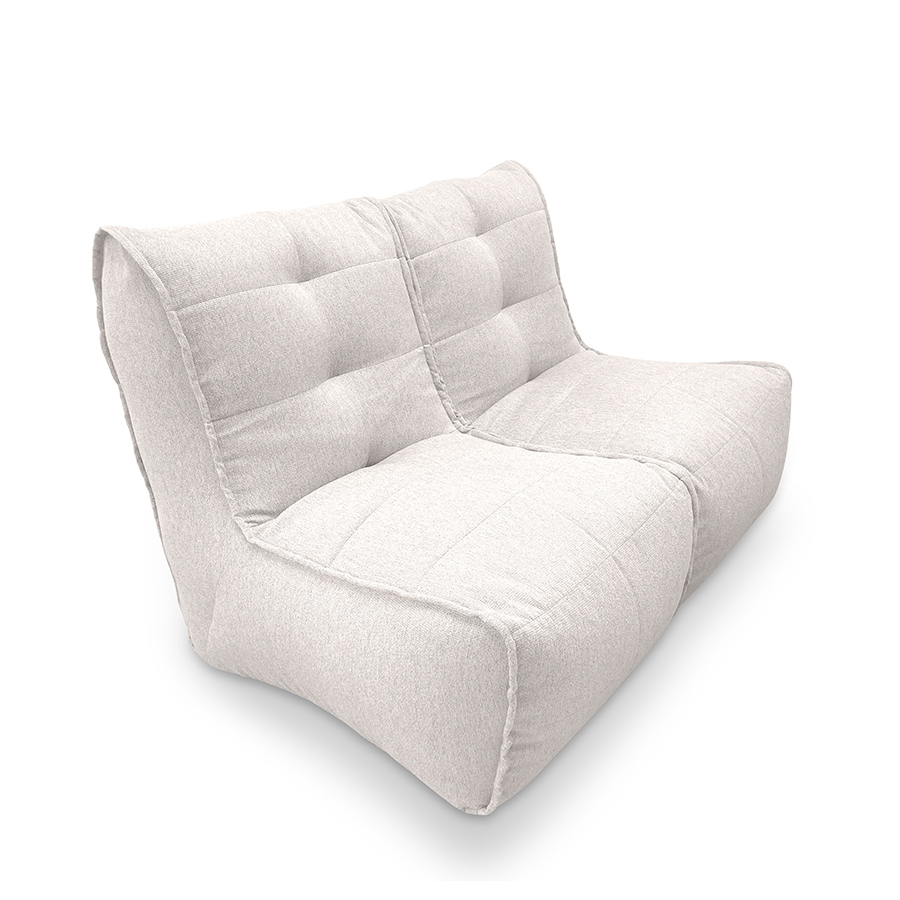 белое двойной модульный диван Twin Couch жаккардовое в интерьере гостиная