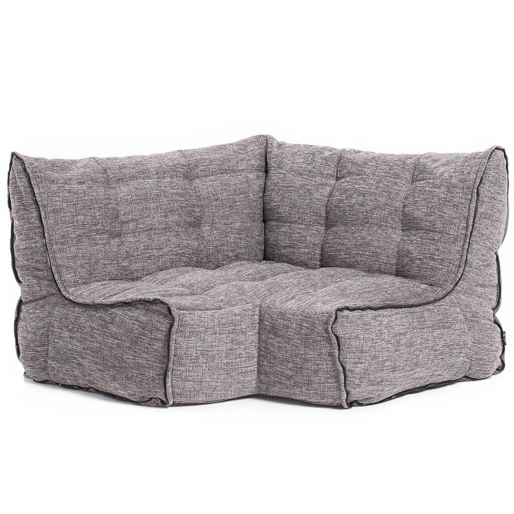 тёмно-серое угловой элемент дивана Twin Modular Corner из Sofa Weave для гостиной — угловой модуль