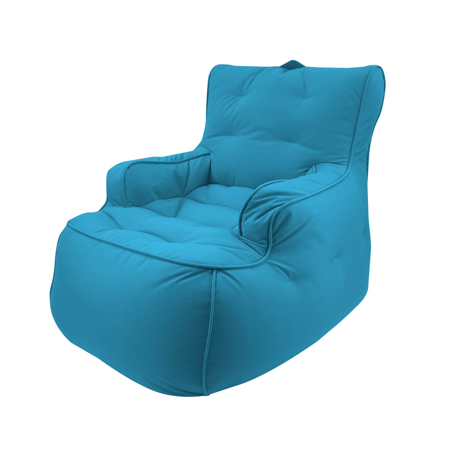 голубое уличное лаунж-кресло Tranquility Armchair уличное из олефина для террасы, сада и веранды — вид сбоку