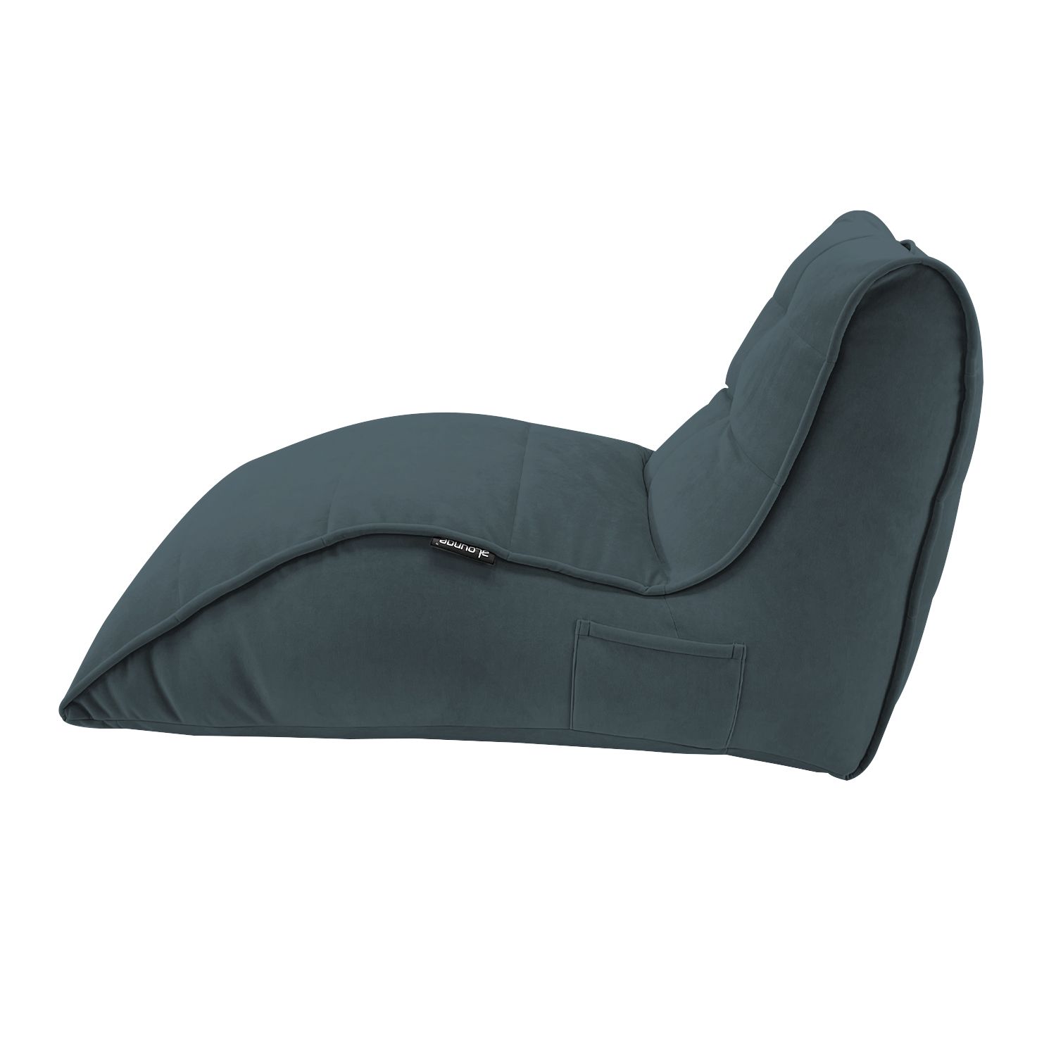 тёмно-серое бескаркасный лаунж-диван Avatar Sofa велюровое для гостиной, кабинета и лаунж-зоны