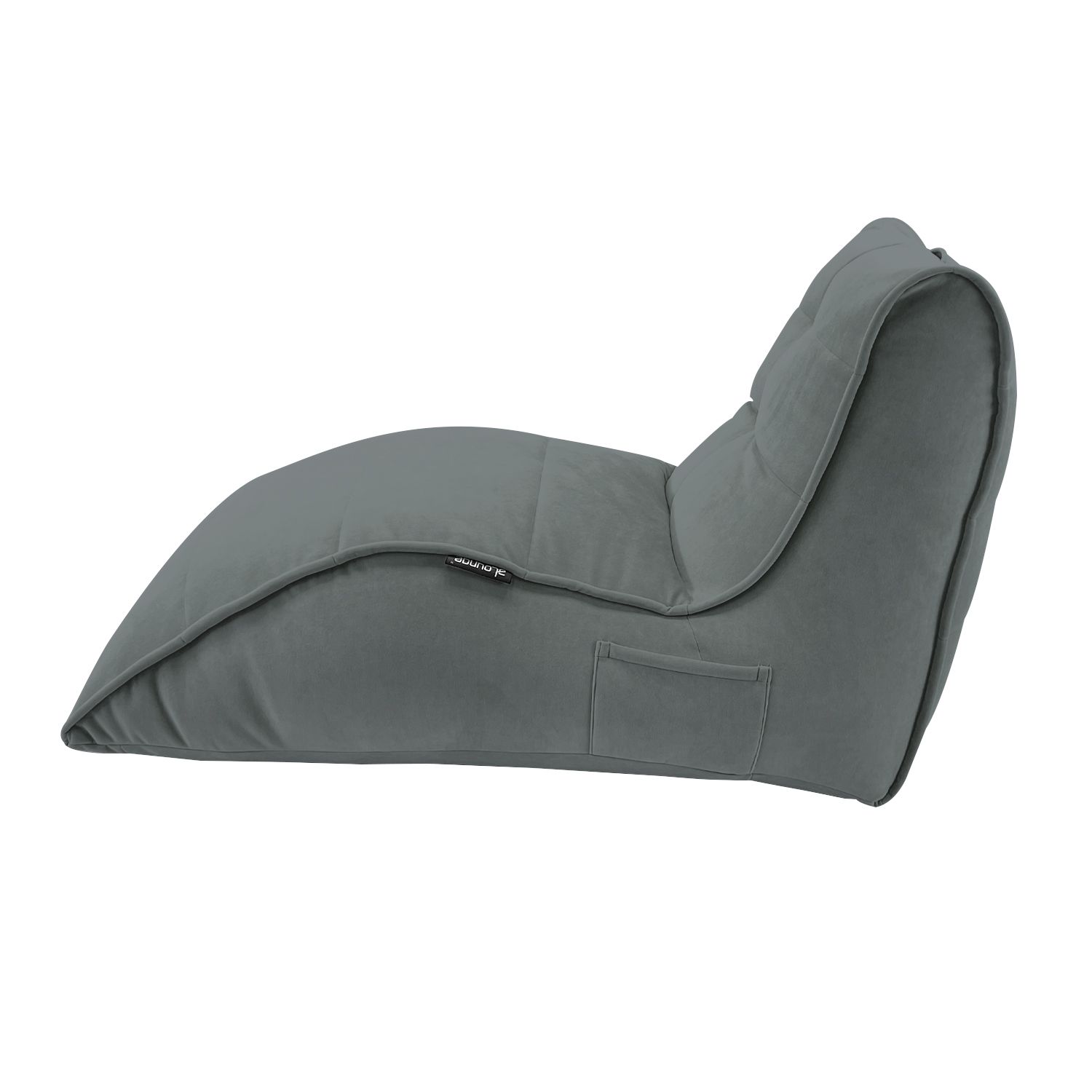 серое бескаркасный лаунж-диван Avatar Sofa велюровое для гостиной, кабинета и лаунж-зоны