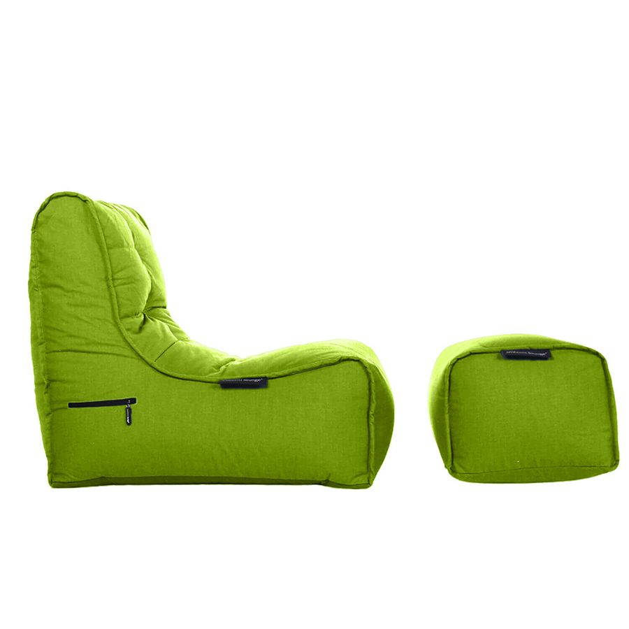 лаймово-зелёное уличный шезлонг Evolution Chaise уличное (Oxford) для террасы и бассейна — фото в интерьере