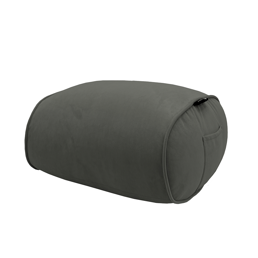чёрное-графитовое просторное бескаркасное кресло Butterfly Sofa Deluxe велюровое для гостиной, переговорной и лаунж-зоны