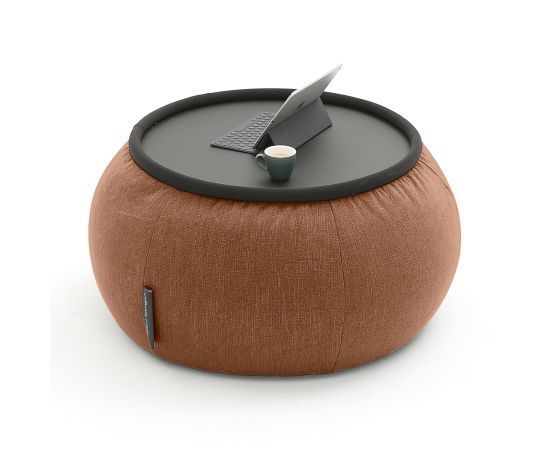 терракотовое складной столик Versa Table шенилловое для гостиной и лаунж-зоны рядом с диваном