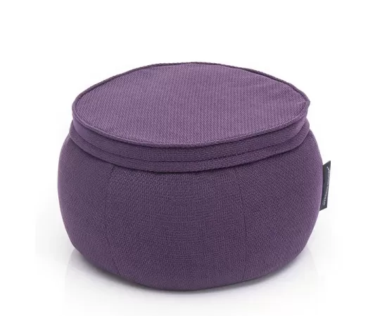 баклажановое пуф с подлокотниками Wing Ottoman из Sofa Weave в интерьере гостиная