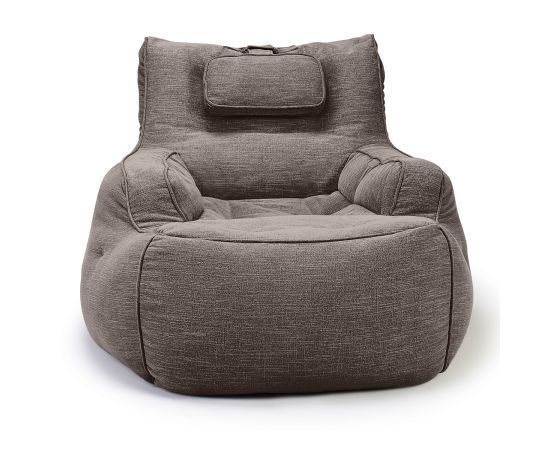 шоколадное уличное лаунж-кресло Tranquility Armchair шенилловое для террасы, сада и веранды