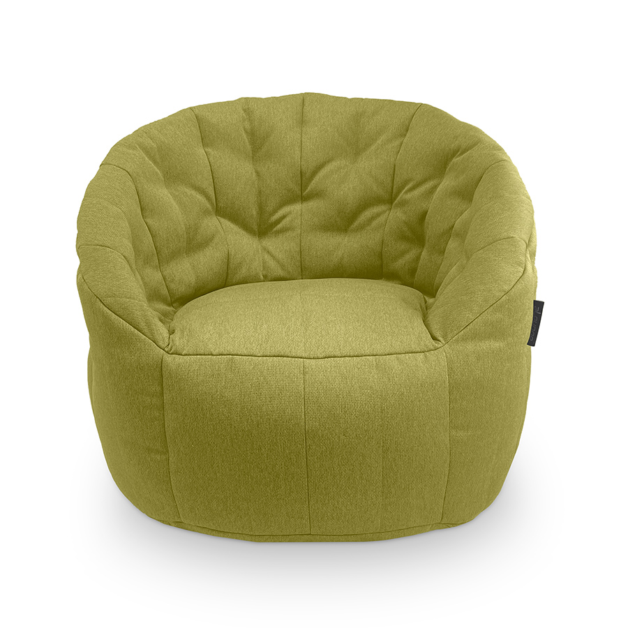 зелёное полукруглое бескаркасное кресло Butterfly Sofa жаккардовое для гостиной, домашнего кинотеатра и офиса