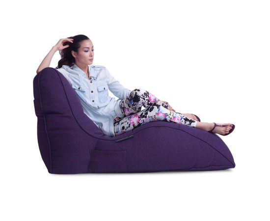 баклажановое бескаркасный лаунж-диван Avatar Sofa из Sofa Weave для гостиной, кабинета и лаунж-зоны