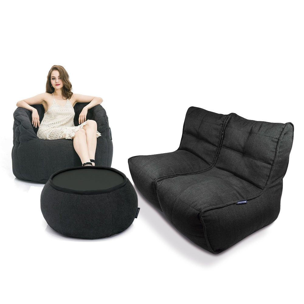 чёрное-графитовое комплект мебели для дома Maison Package из Sofa Weave для гостиной и спальни