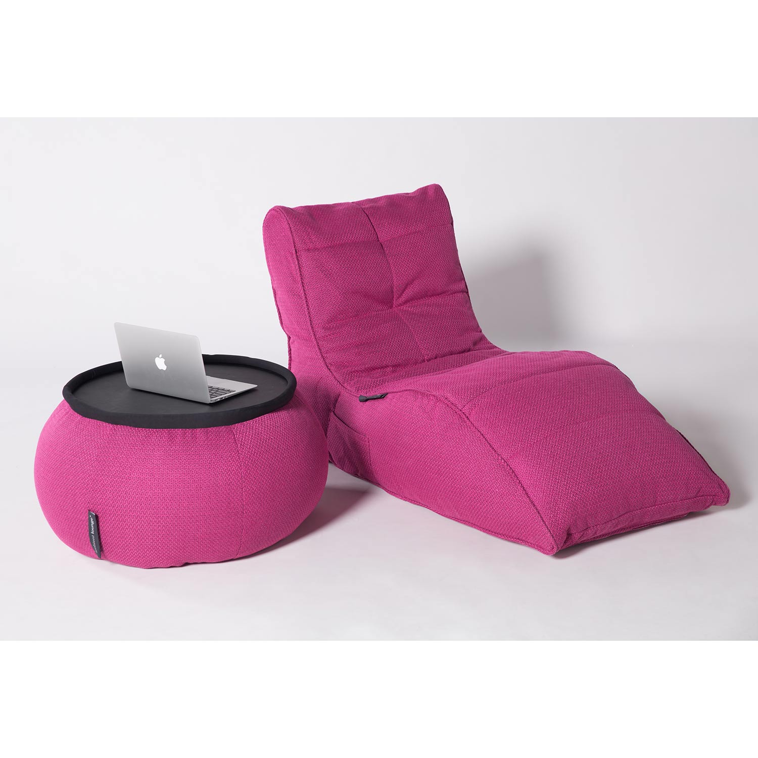 розовое бескаркасный лаунж-диван Avatar Sofa из Sofa Weave для гостиной, кабинета и лаунж-зоны — вид сбоку