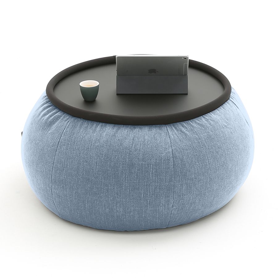 синее складной столик Versa Table шенилловое для гостиной и лаунж-зоны рядом с диваном